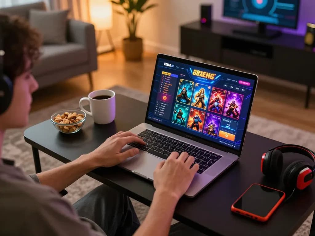 Experience the excitement of 88xeng's online casino gaming setup with engaging visuals