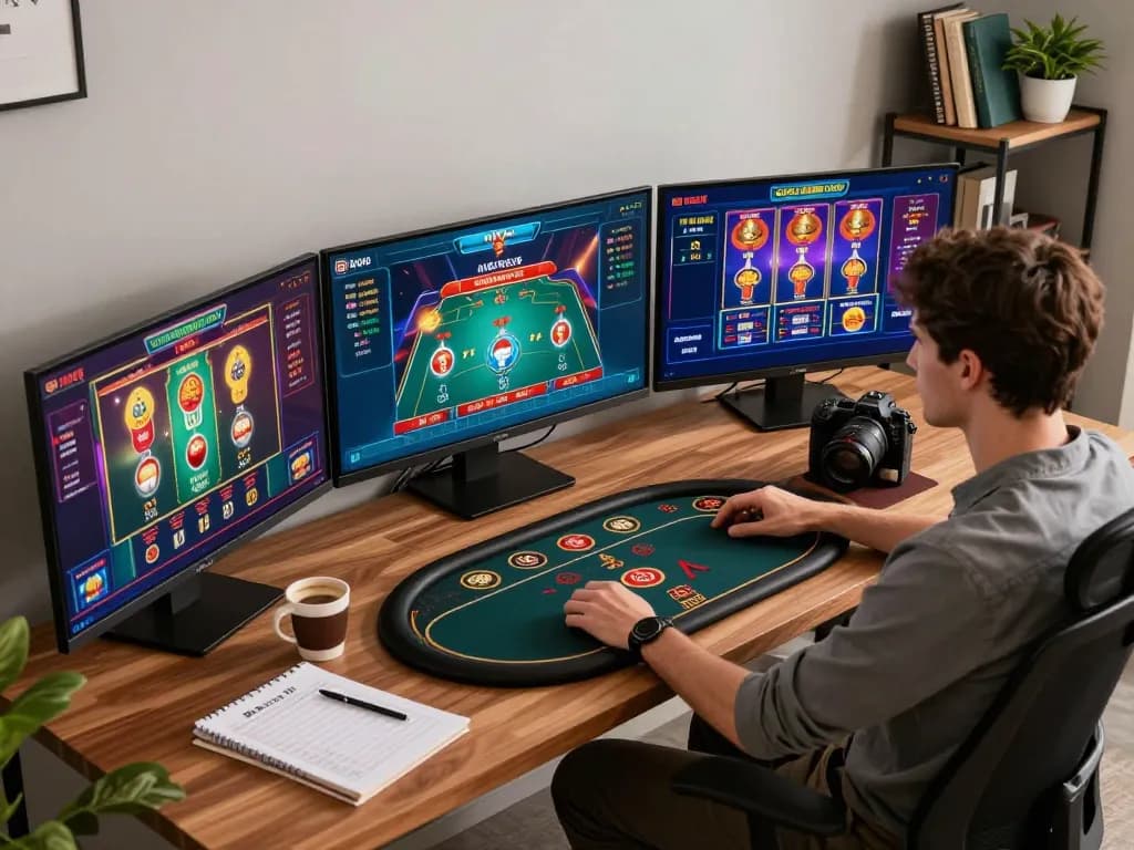 Engaging online casino experience with SC88 displayed on multiple screens, showcasing interactive gameplay.