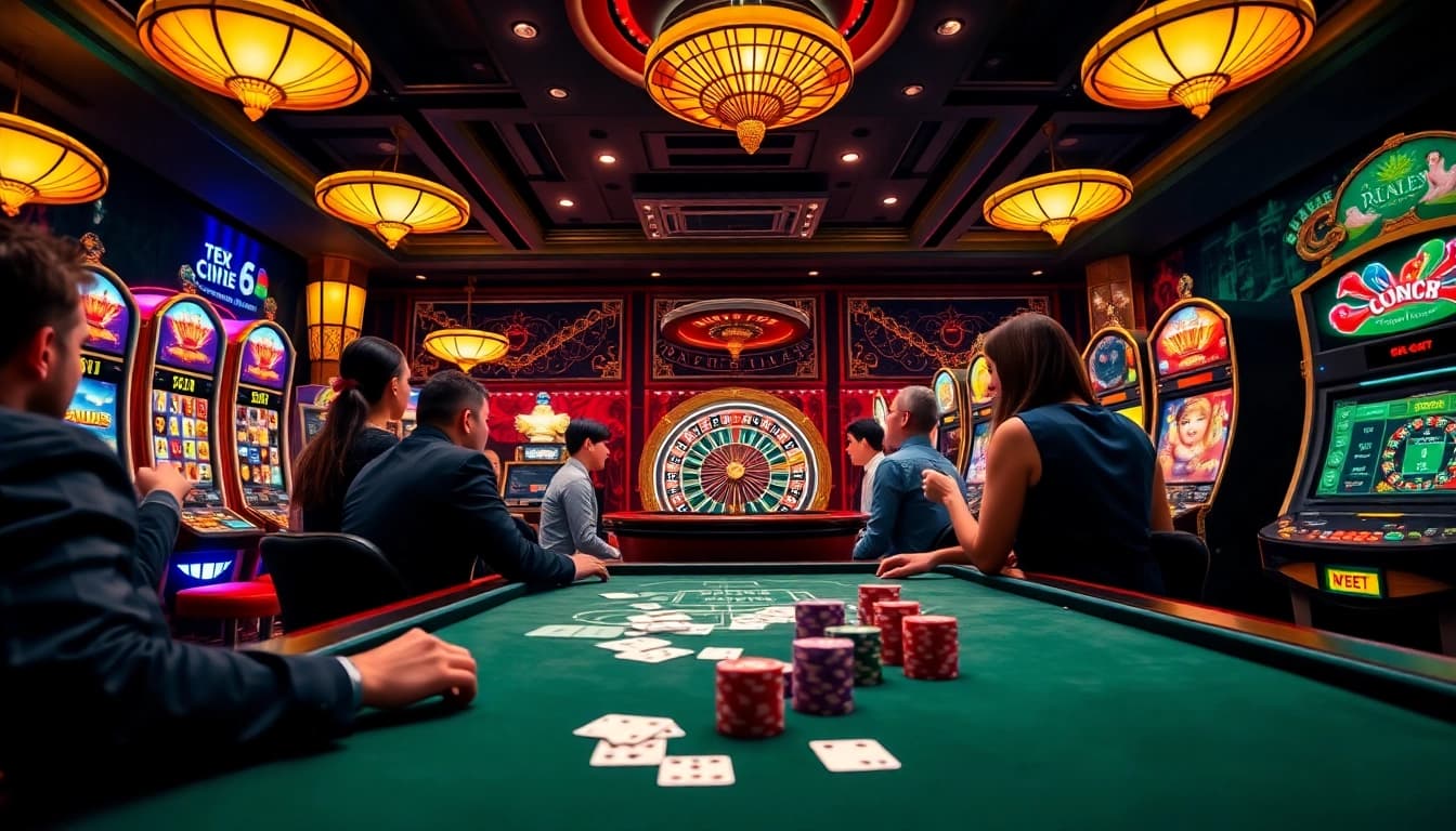 Experience the excitement of online gambling at https://f8bet.io/ with vibrant casino tables and engaging games.