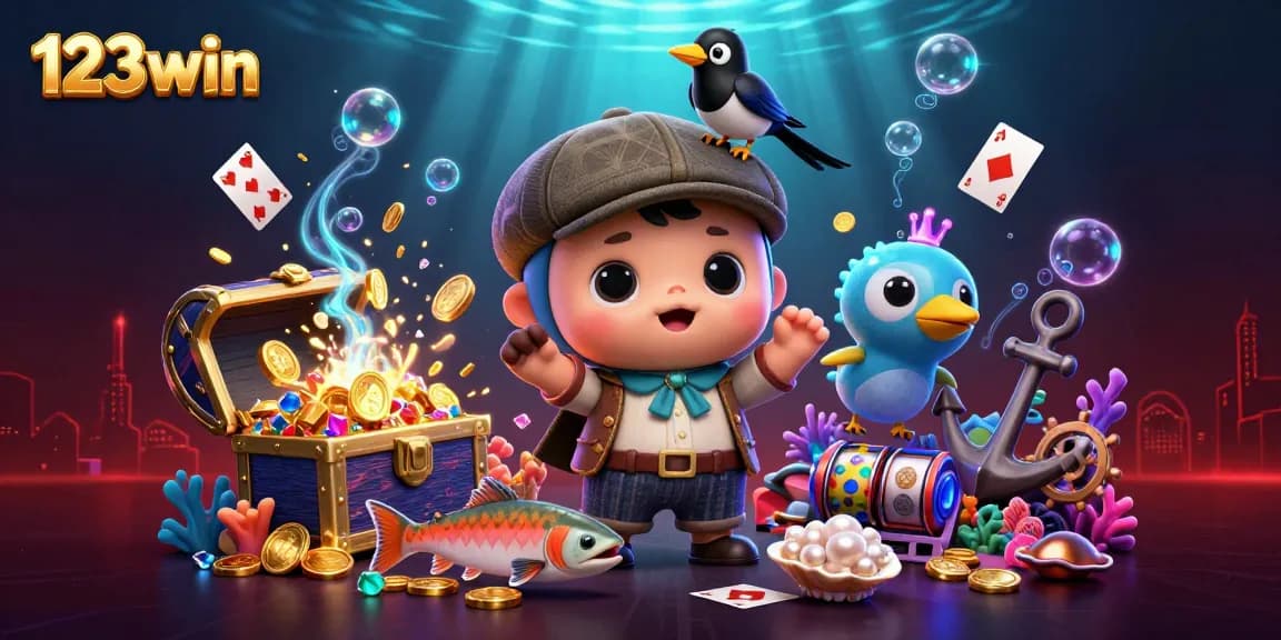 Experience thrilling wins at 123win with captivating underwater treasures and vibrant casino elements