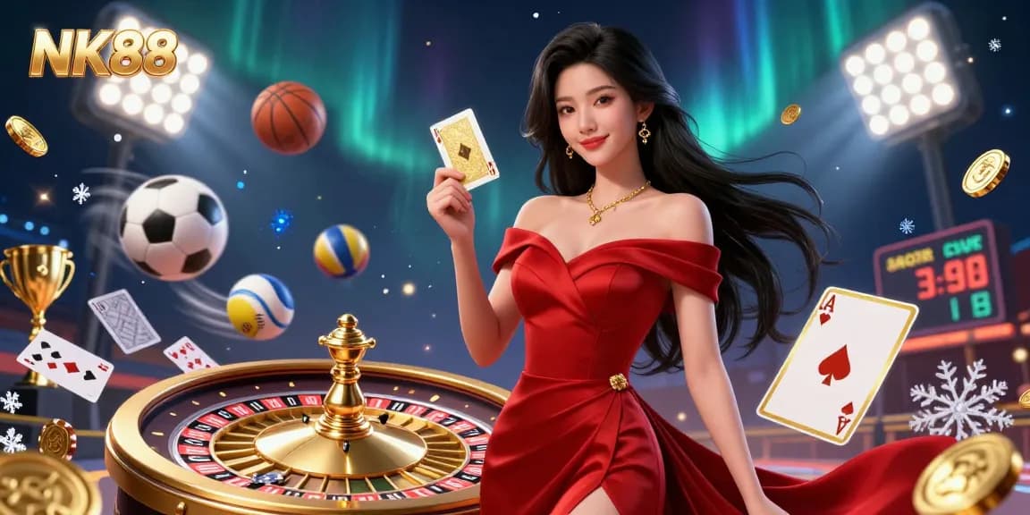 Experience the thrill of NK88 casino games with dynamic sports elements and a stunning atmosphere.