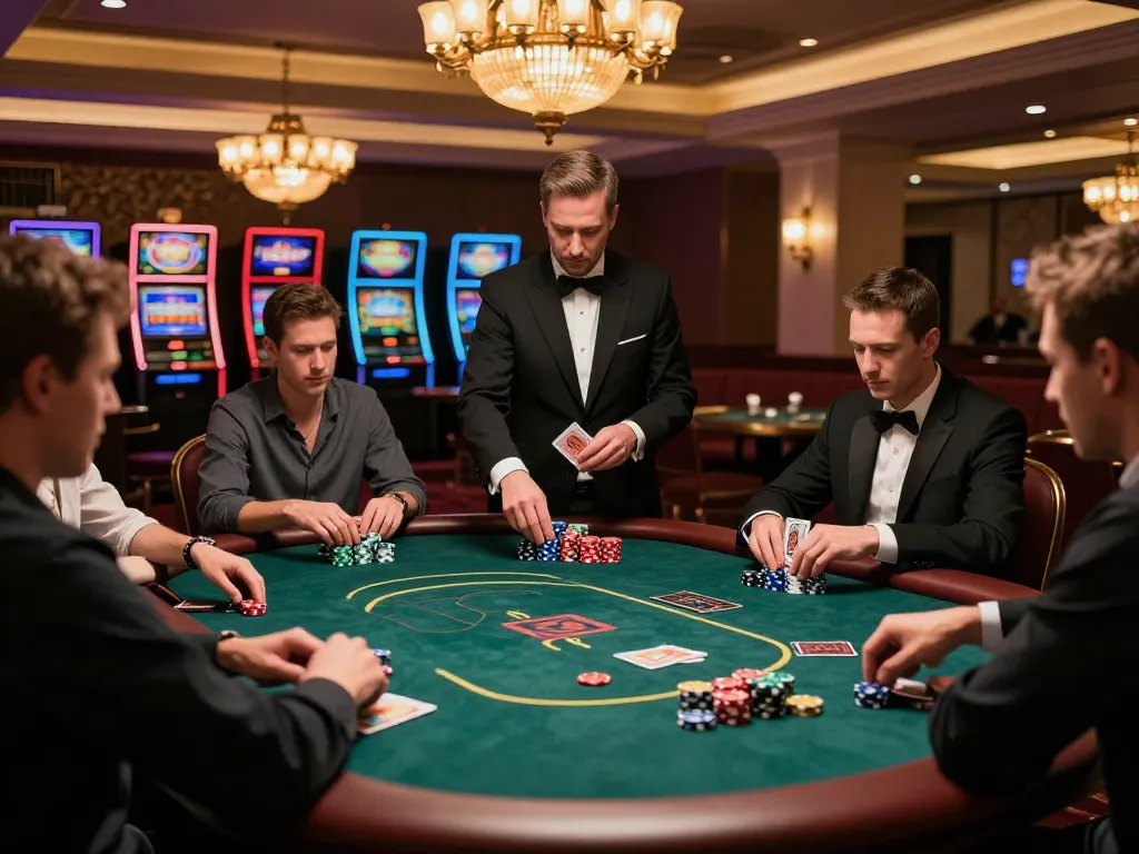 Players enjoying a thrilling poker game at F168 casino, showcasing strategic gameplay and vibrant atmosphere.