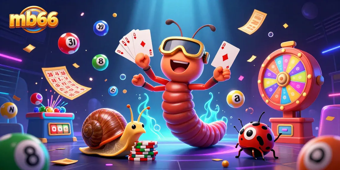 Experience thrilling gameplay at mb66 with a vibrant illustration featuring energetic casino elements and characters.