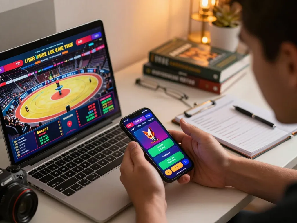 Engaging user experiences with WALA88 app for live betting in a modern home office