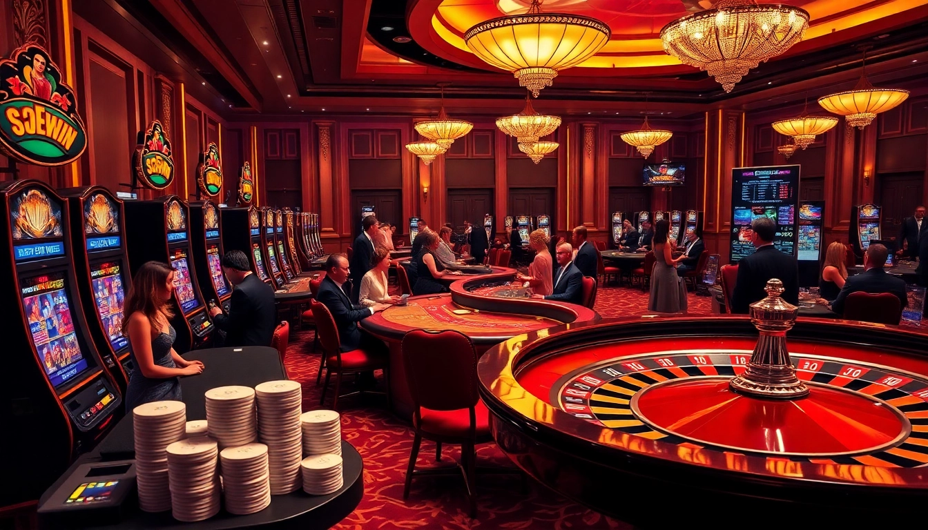 Experience the thrill of winning at https://32win.luxury/ with luxurious casino gaming tables and vibrant slot machines.
