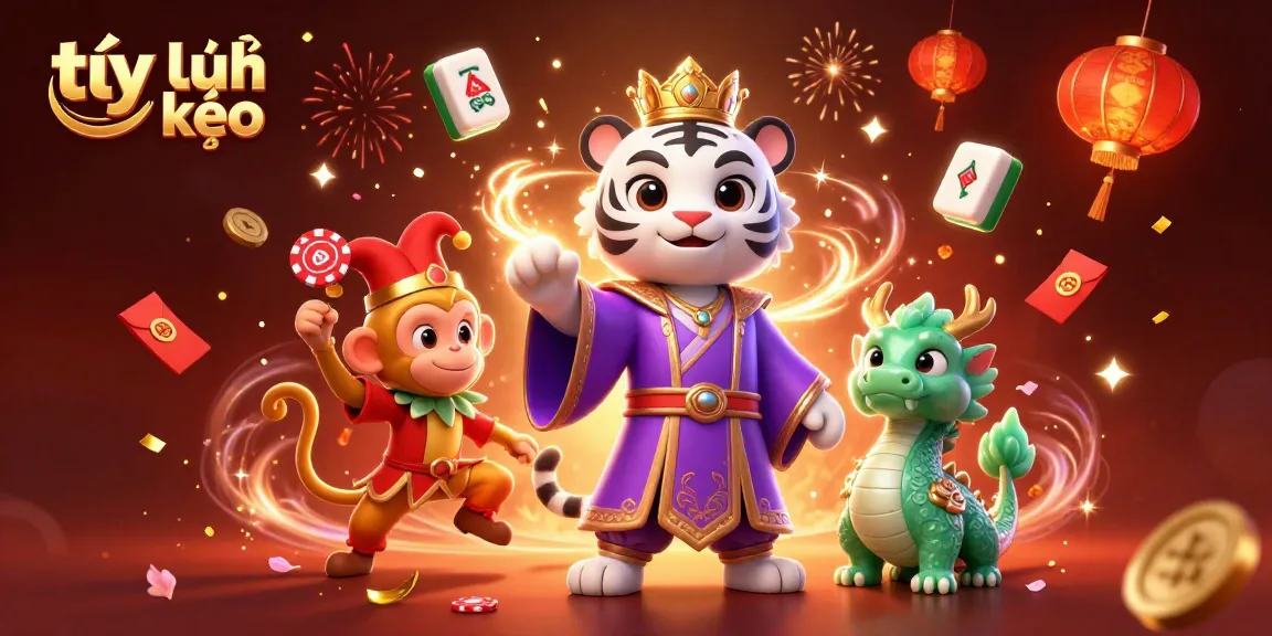 Experience thrilling gameplay with tỷ lệ kèo as a majestic tiger and jester monkey celebrate in a vibrant casino