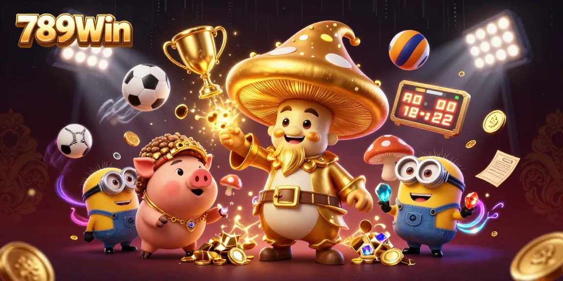 Engage in thrilling games at 789Win with a vibrant casino illustration showcasing dynamic sports elements.