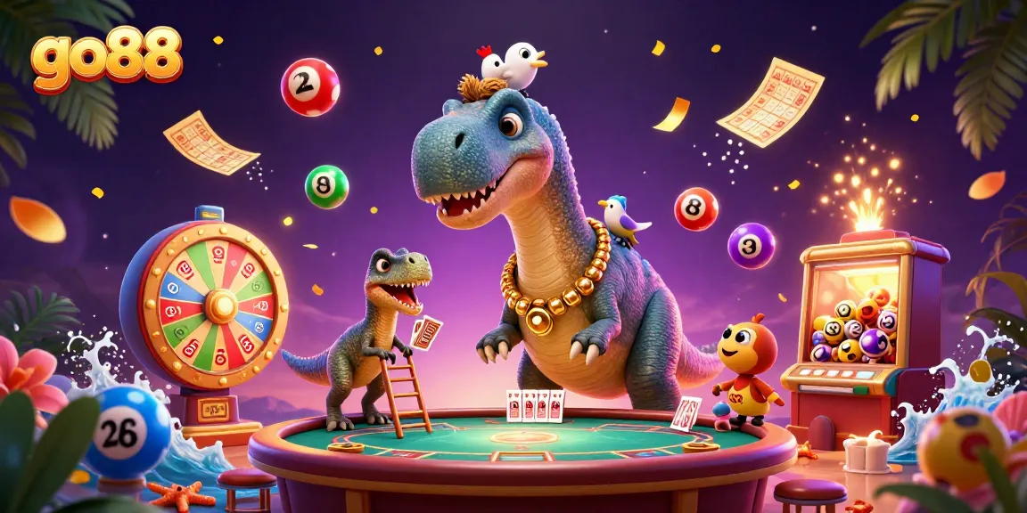 Experience the thrill of go88 with a vibrant, animated casino scene featuring fantasy characters and dynamic game elements.