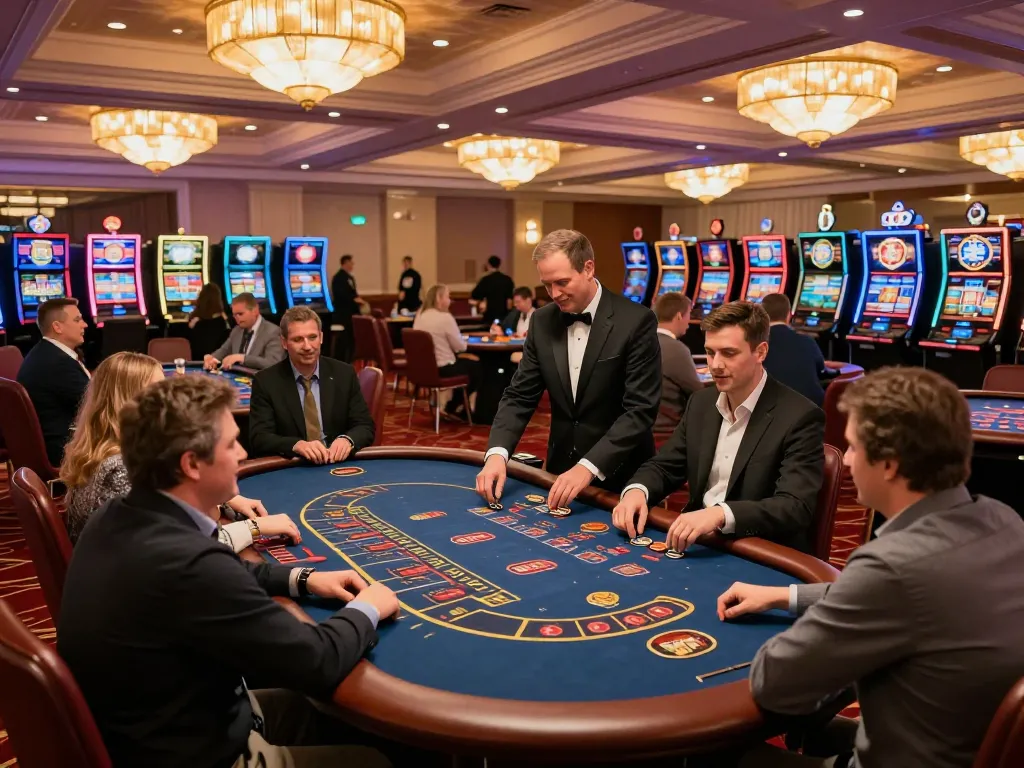 Experience excitement at Red 88's vibrant gaming tables with players engaged in thrilling action