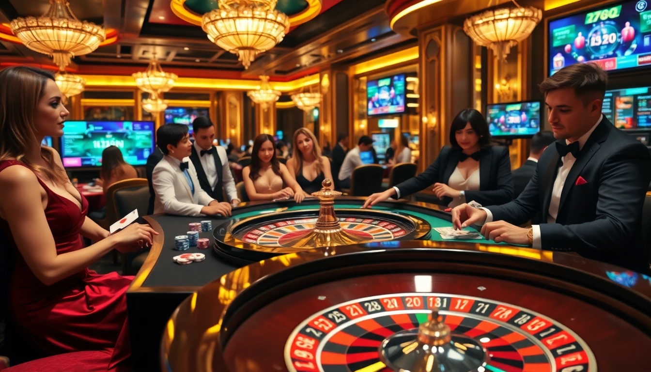 Join the excitement of ĐĂNG NHẬP HAYWIN as players enjoy a thrilling casino experience with roulette and cards.