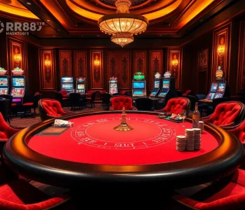 Experience the thrill of RR88 with vibrant casino tables and exciting games in play.