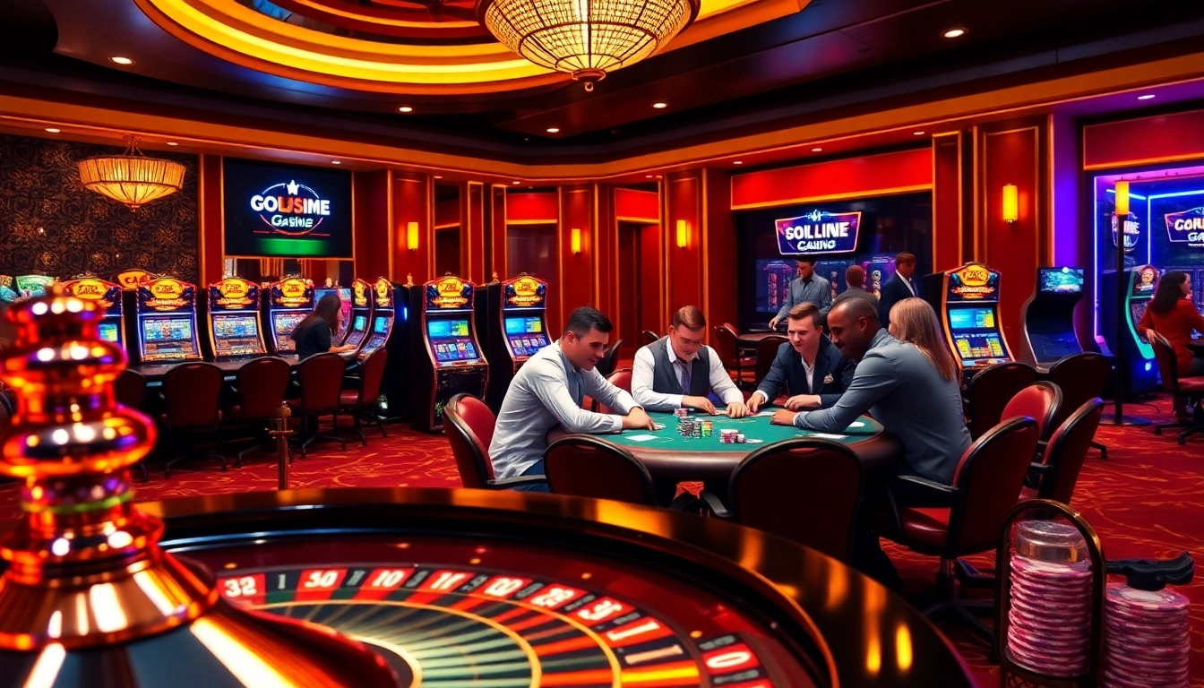 Engaged players enjoying the thrilling atmosphere of XX88 GAME at a luxurious casino.