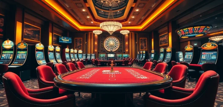 Engaging casino scene emphasizing ĐĂNG NHẬP VT88, featuring vibrant games and luxury.