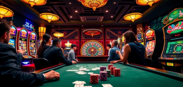 Experience the excitement of online gambling at https://f8bet.io/ with vibrant casino tables and engaging games.