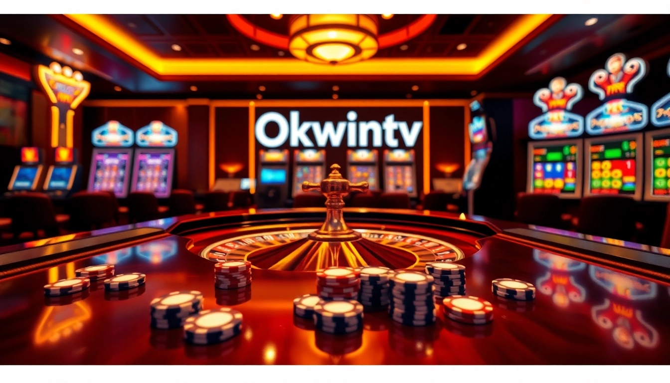 Watch the excitement of online gambling on Okwintv with vibrant casino visuals.