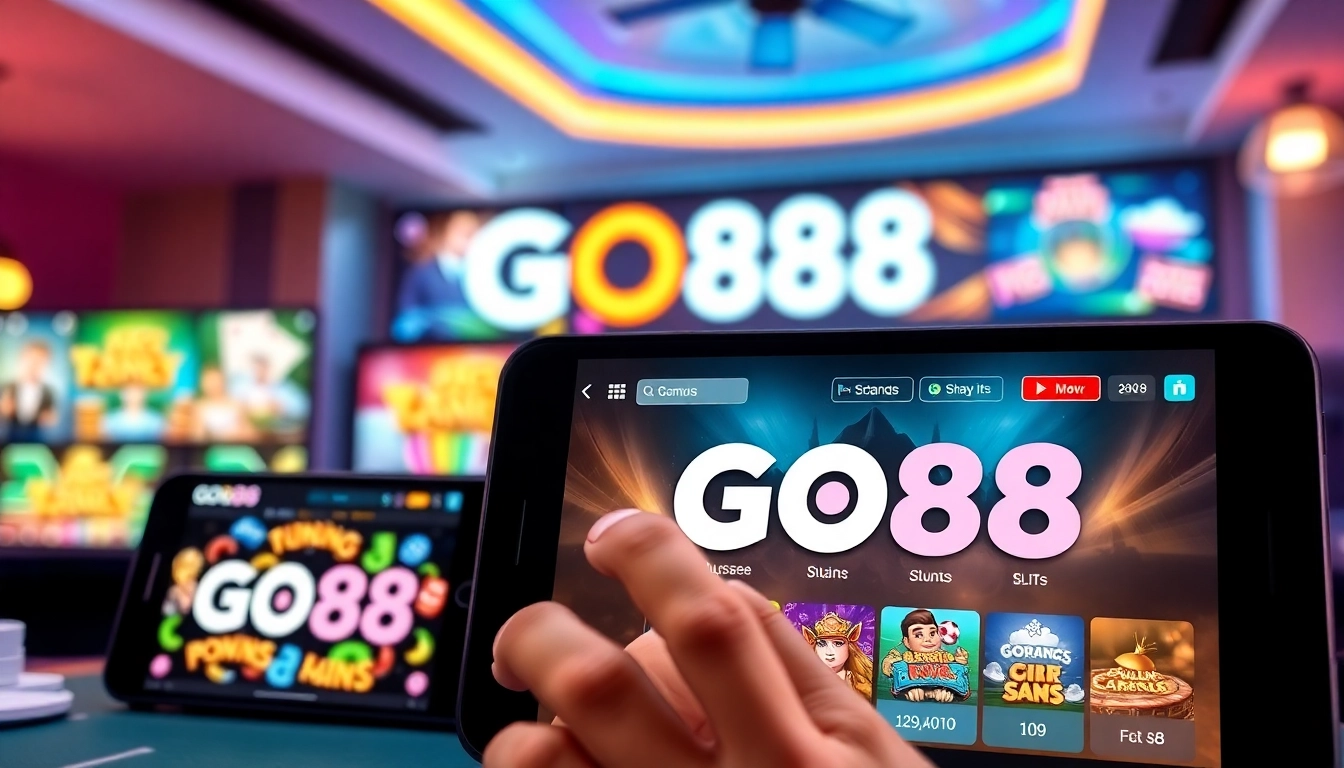 Tải GO88 with exciting games and user-friendly gaming experience in vibrant digital art.