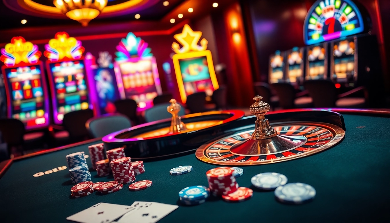 Good88 players enjoying a luxurious casino experience at a vibrant poker table.
