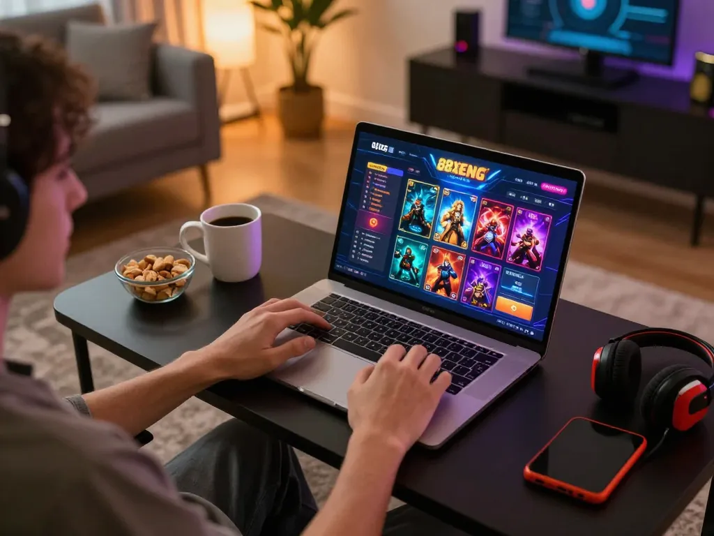 Experience the excitement of 88xeng's online casino gaming setup with engaging visuals