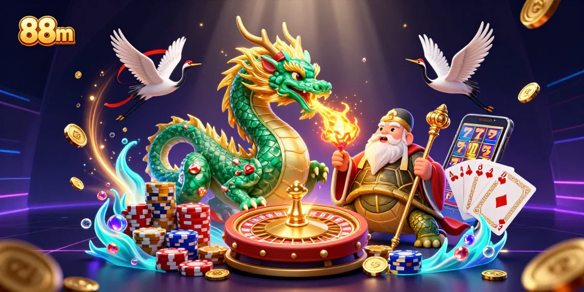 Win big with 88m at the ultimate casino experience featuring dragons and lucky symbols.