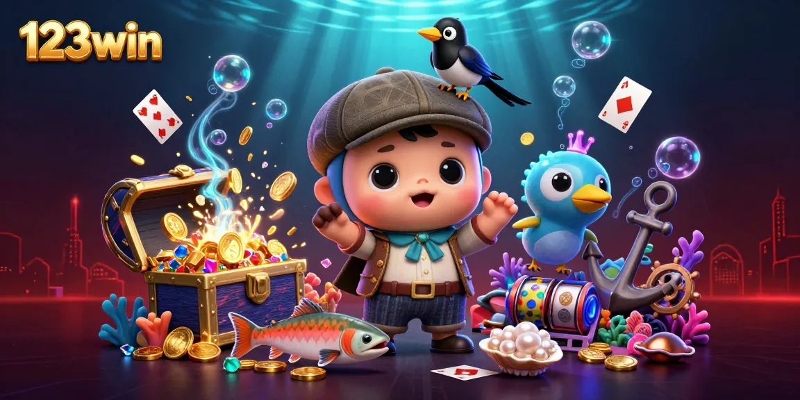 Experience thrilling wins at 123win with captivating underwater treasures and vibrant casino elements