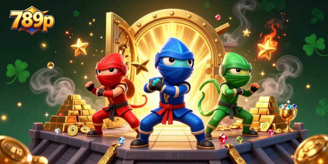 Experience the thrilling action of the 789p casino with ninja chameleons and treasures.