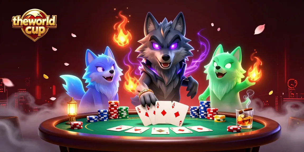 Win at theworldcup with thrilling poker action featuring mystical wolves and vibrant game elements.