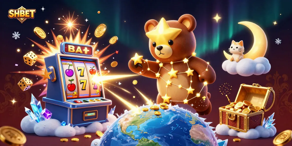 Experience the excitement of winning at SHBET with a magical 3D illustration of casino games and characters!